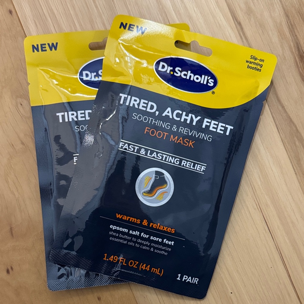 Dr. Scholl's Yellow and Black Foot Mask